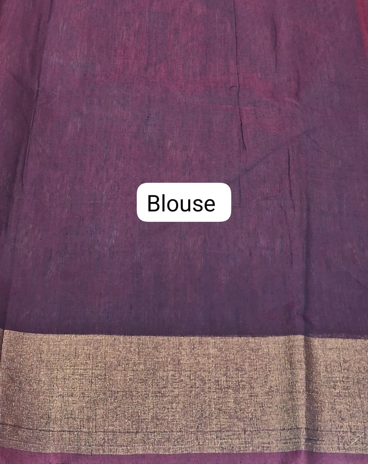Pale Red Ikkat Silk Cotton Saree blouse