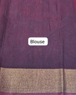 Pale Red Ikkat Silk Cotton Saree blouse