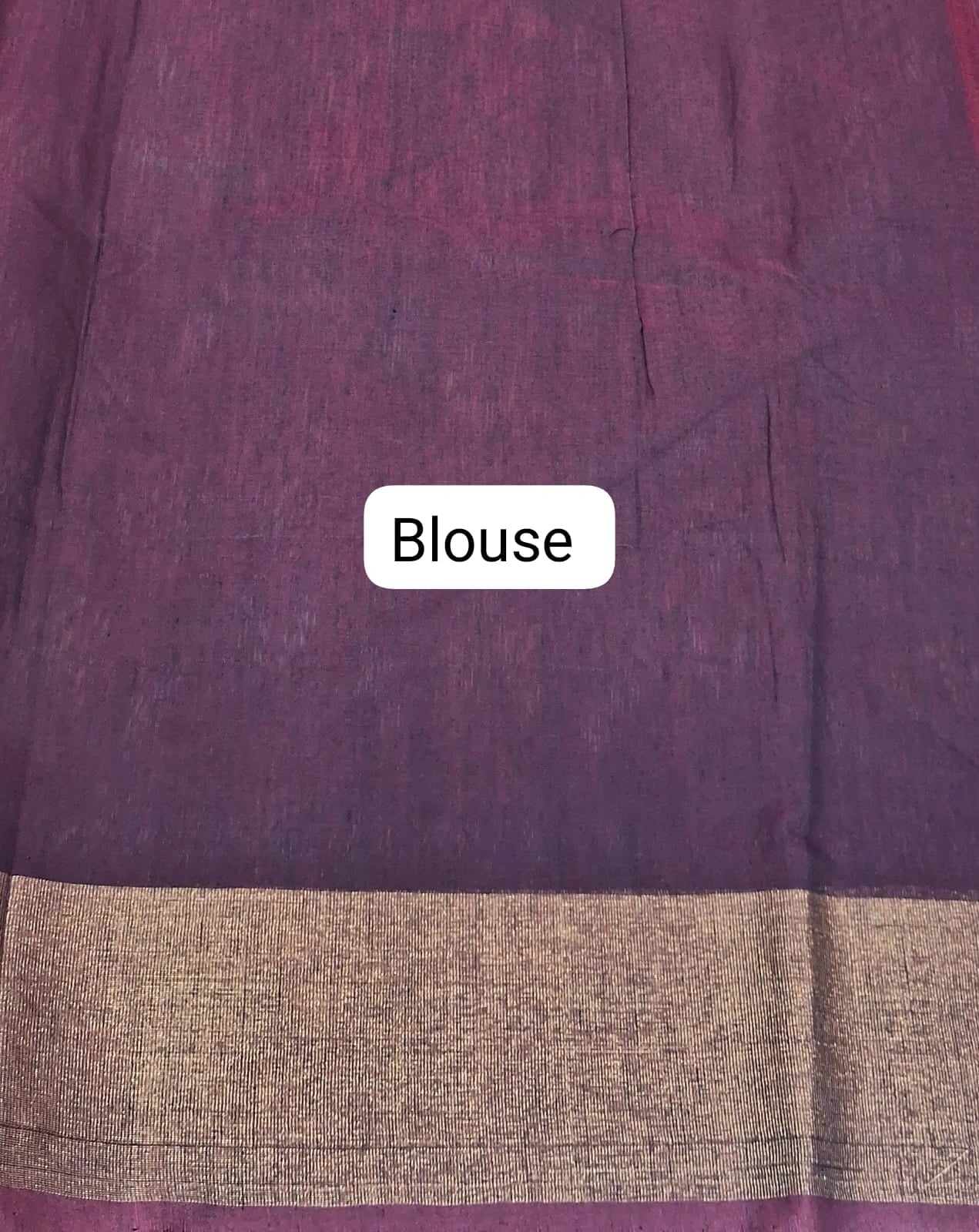 Pale Red Ikkat Silk Cotton Saree blouse