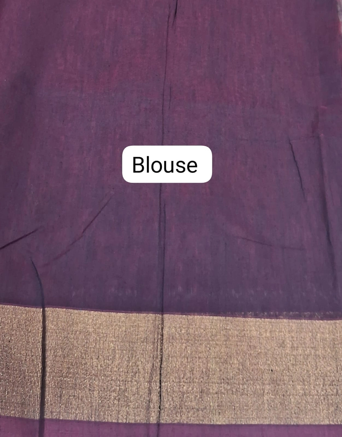 Brick Red Ikkat Silk Cotton Saree blouse