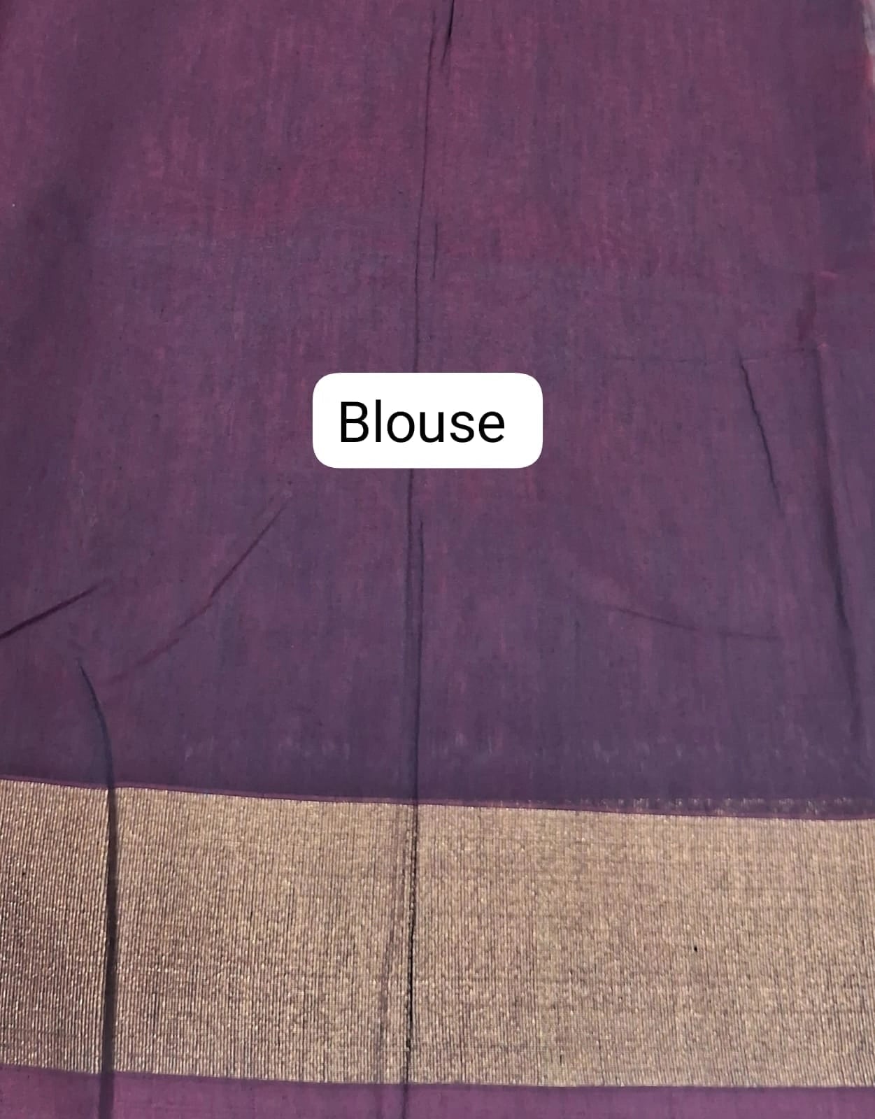 Brick Red Ikkat Silk Cotton Saree blouse