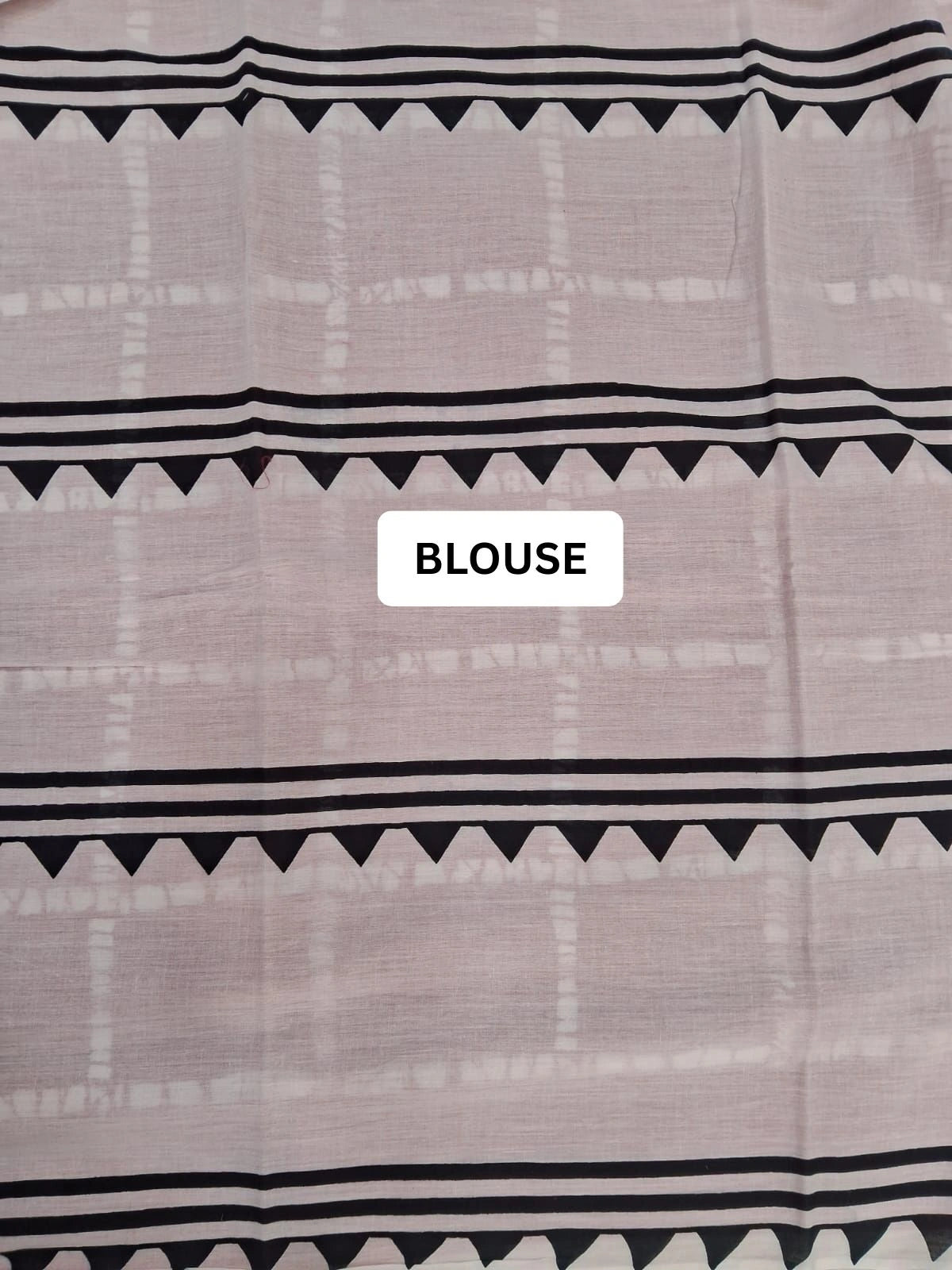 Vibrant Red & White Handcrafted Mulmul Cotton Saree blouse