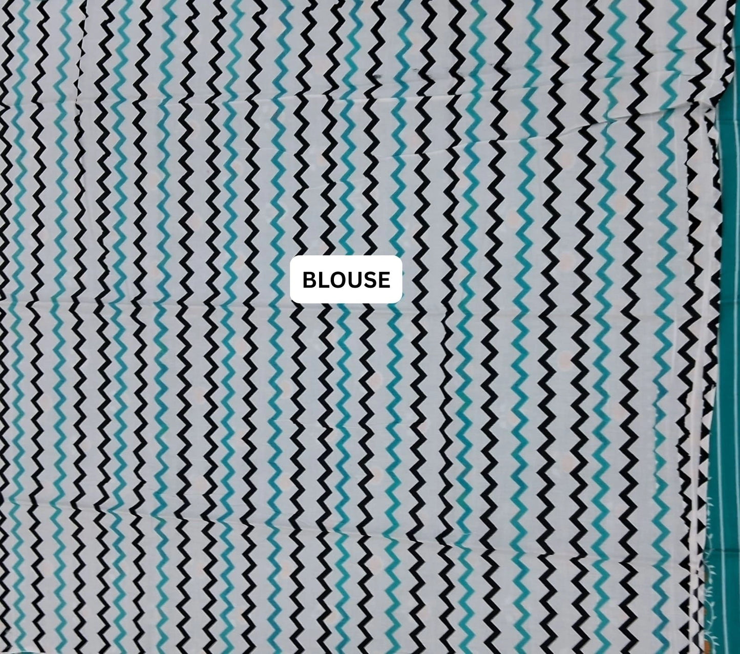 Sea green Mulmul Cotton Saree blouse