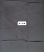 Elegant Black & White Striped Mulmul Cotton Saree blouse