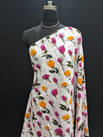 Pure White Mulmul cotton Saree 1