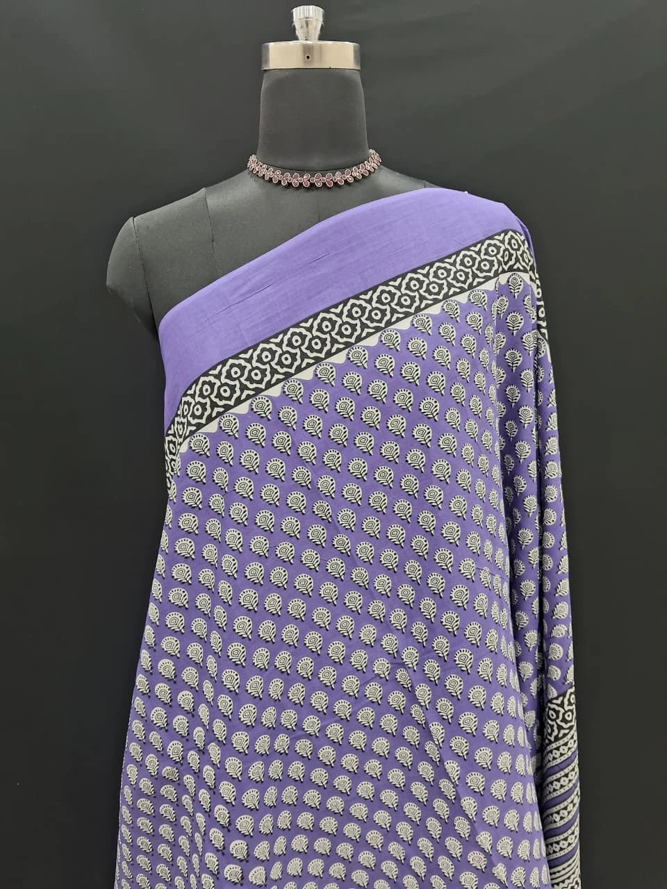 Lavender Bliss Floral Mulmul Cotton