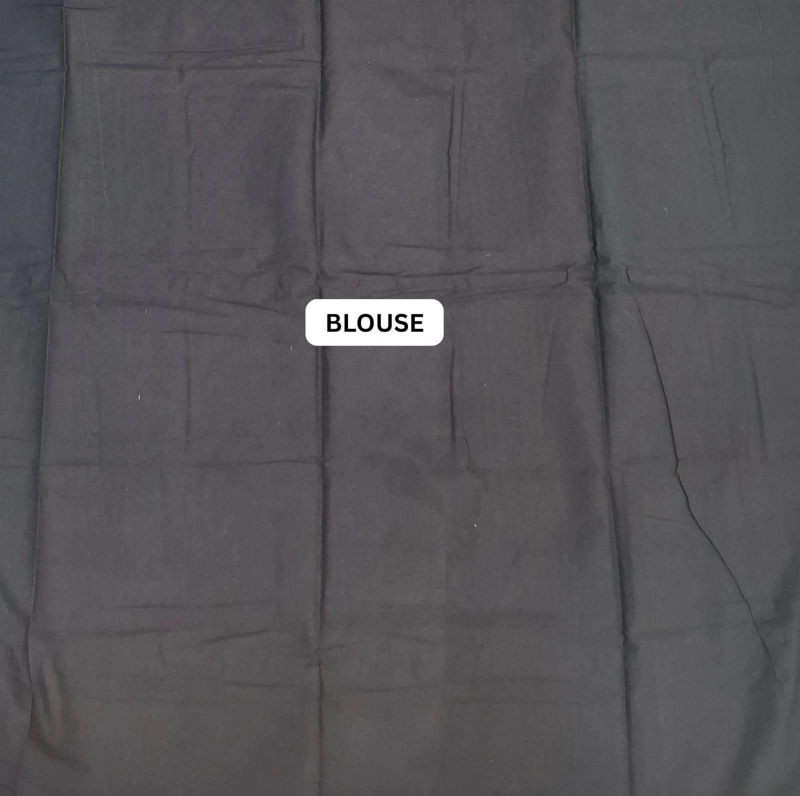 Indigo Blue Mulmul Cotton saree blouse