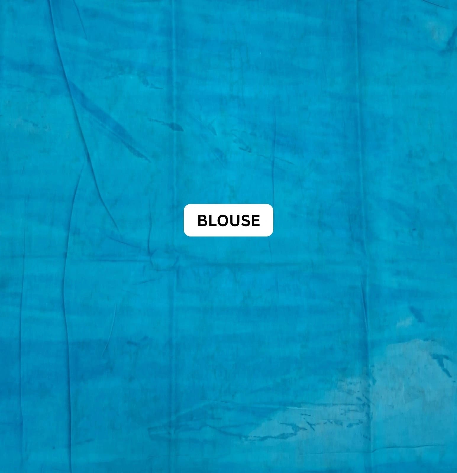 White and black shibori printed mulmul cotton Saree blouse