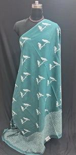 Sea Green Mulmul Cotton Saree