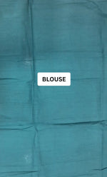 Sea Green Mulmul Cotton Saree blouse