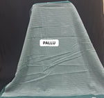 Sea Green Mulmul Cotton Saree pallu