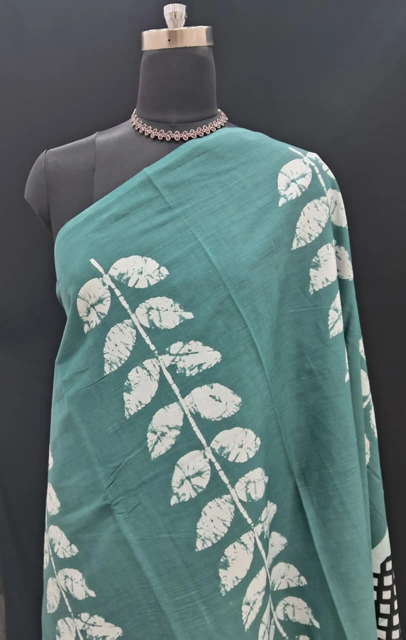 Teal Blue Mulmul Cotton