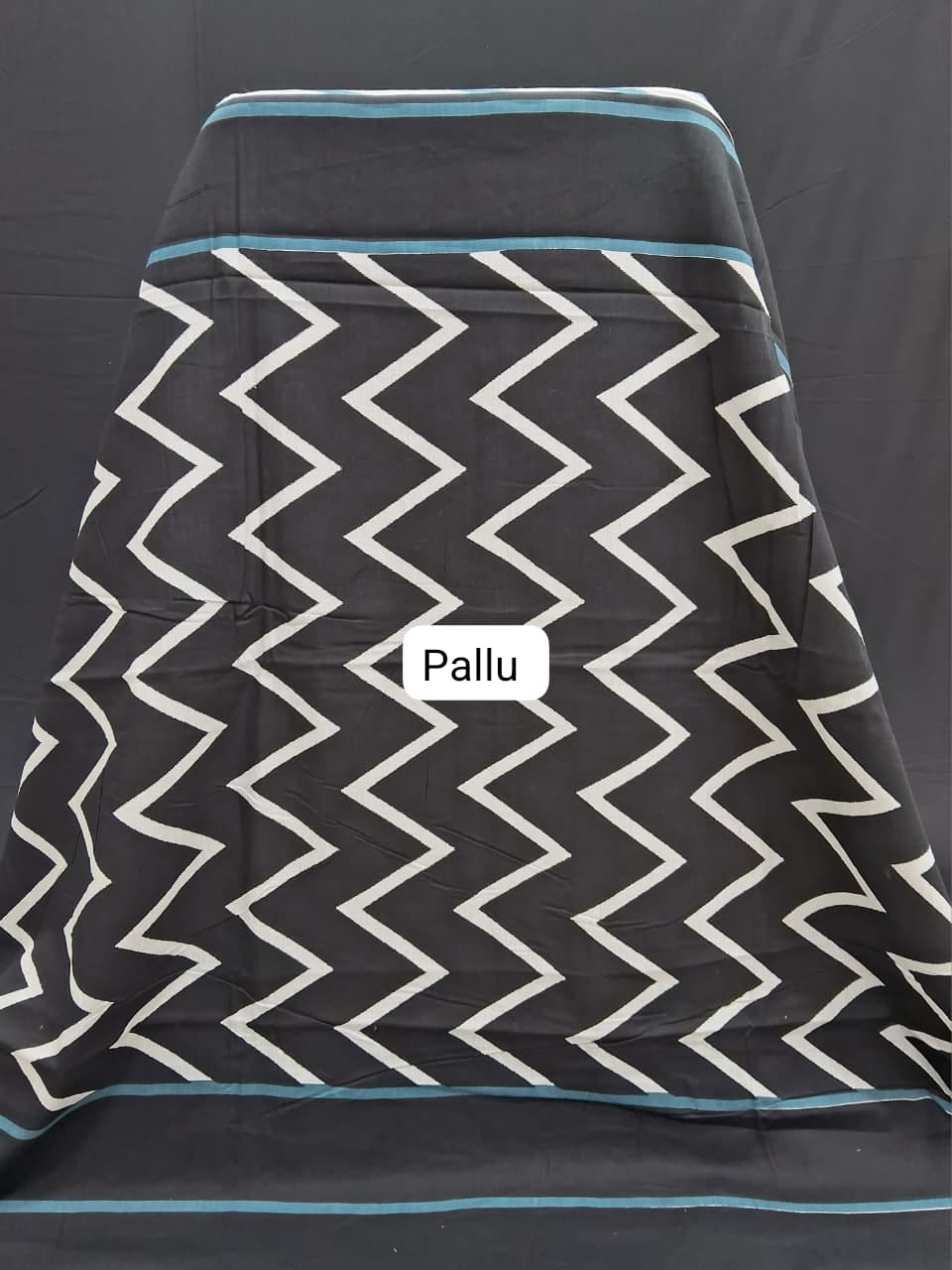 White Mulmul Cotton saree pallu