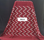 Coffee brown Mulmul Cotton Saree pallu