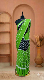 Black Mulmul Cotton Saree
