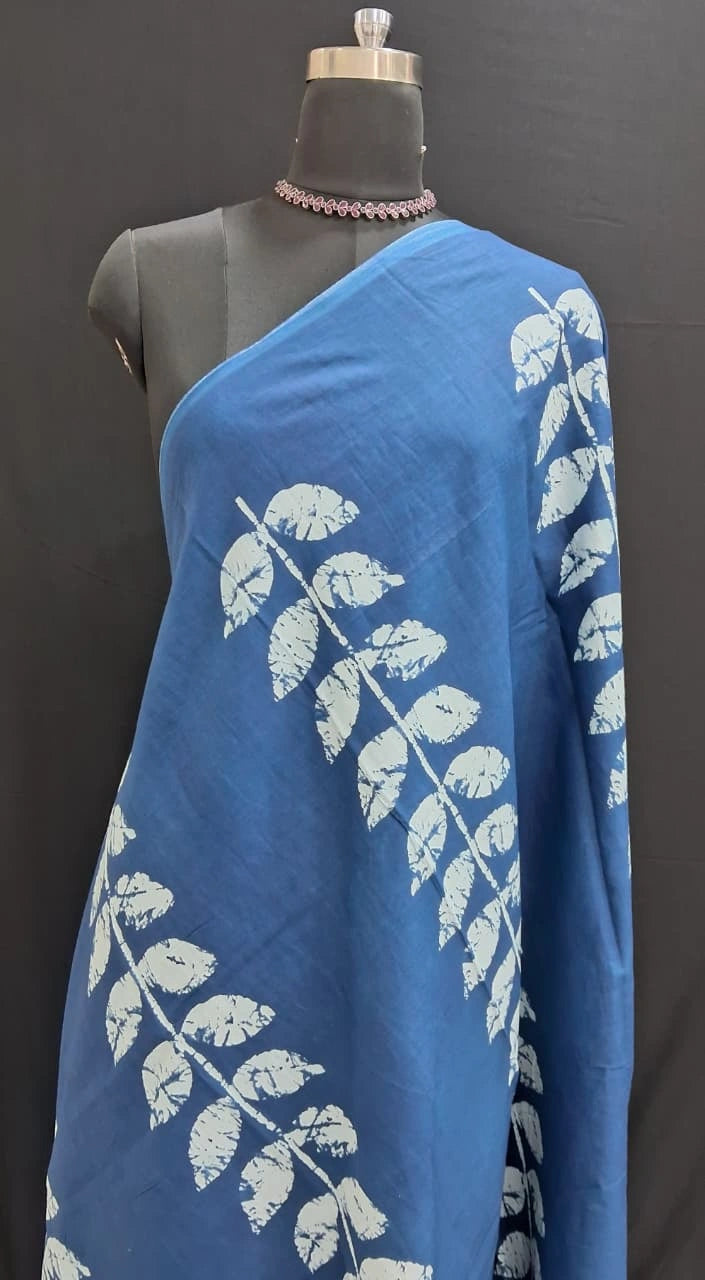 Denim blue  mulmul cotton