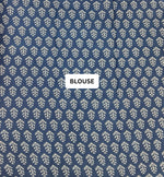 Vibrant Orange & Navy Blue Ikat Print Mulmul Cotton Blouse