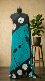 Rama Green Mulmul Cotton Saree