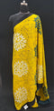 Yellow Mulmul Cotton Saree