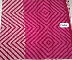 Off-White Mulmul Cotton Saree pallu