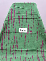 Parrot Green Mulmul Cotton Saree Pllu