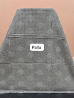 Beautiful Metal Grey Mulmul Cotton Saree PALLU