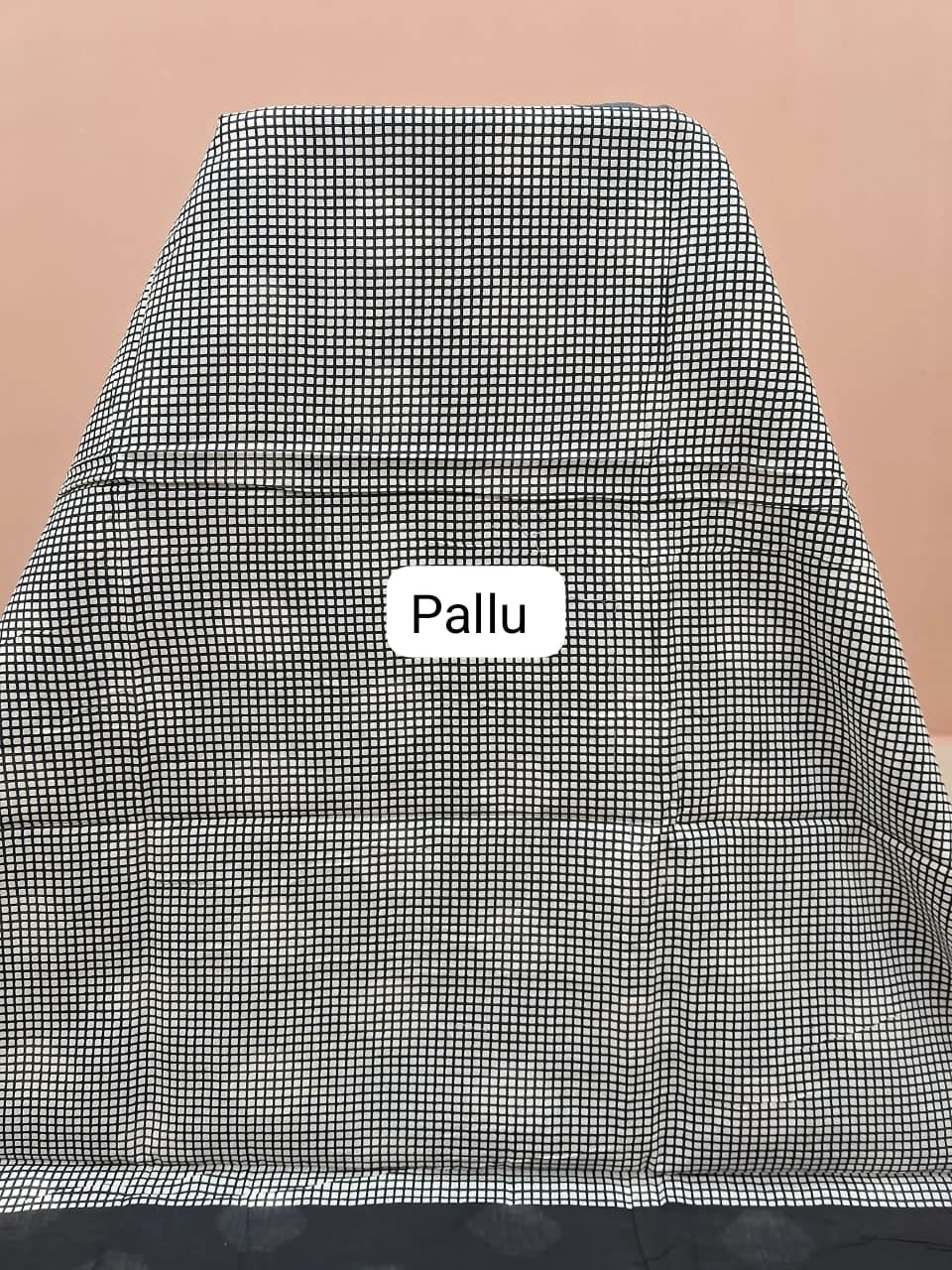 Beautiful Metal Grey Mulmul Cotton Saree PALLU