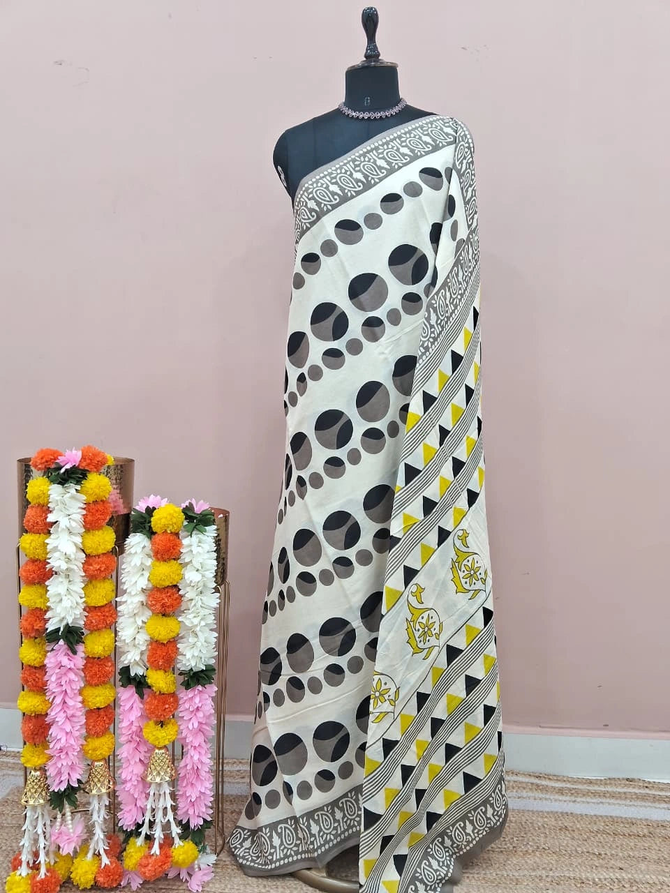 Wheat Mulmul Cotton Saree 