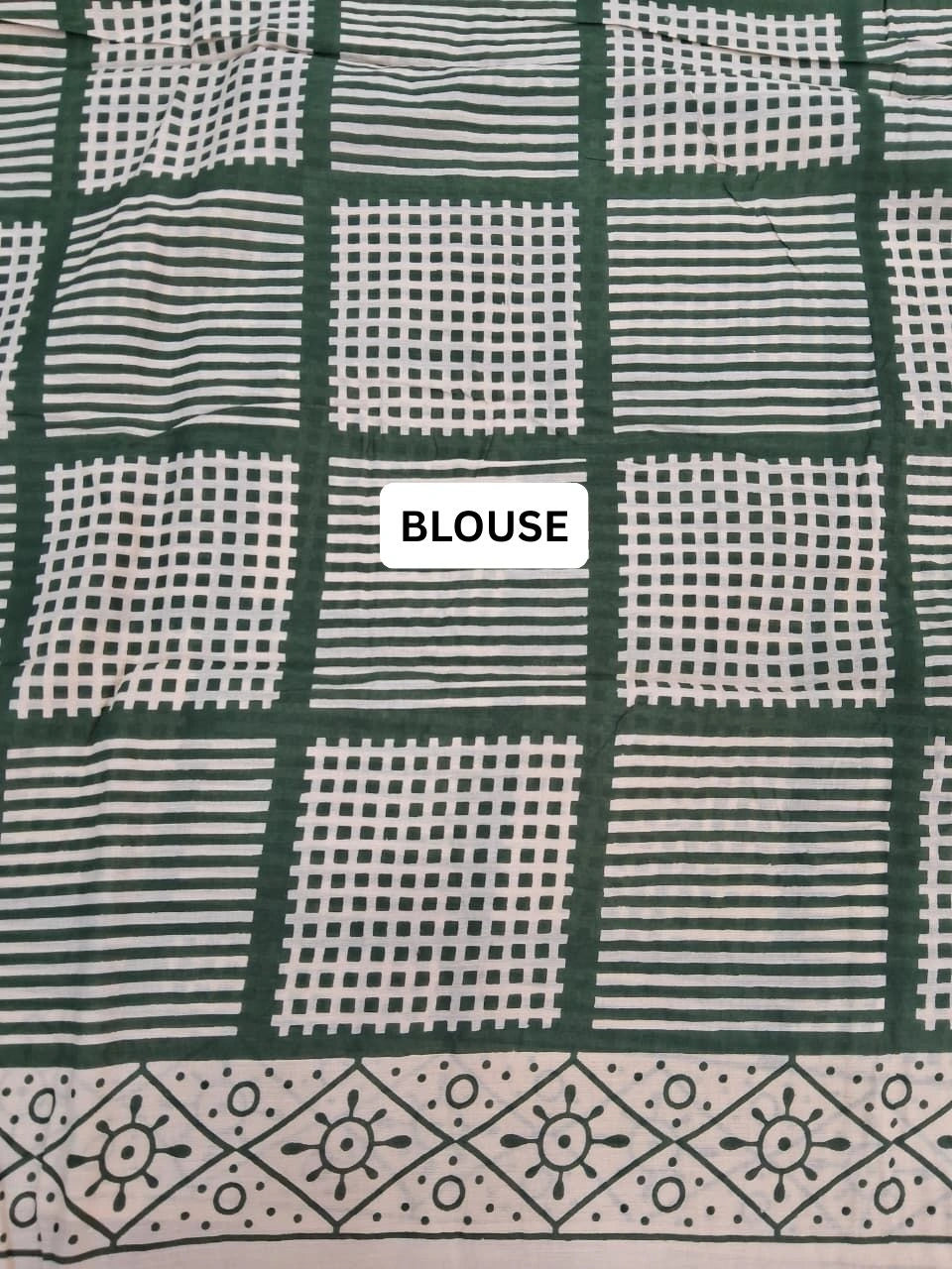 Traditional Light Green Mulmul Cotton Saree