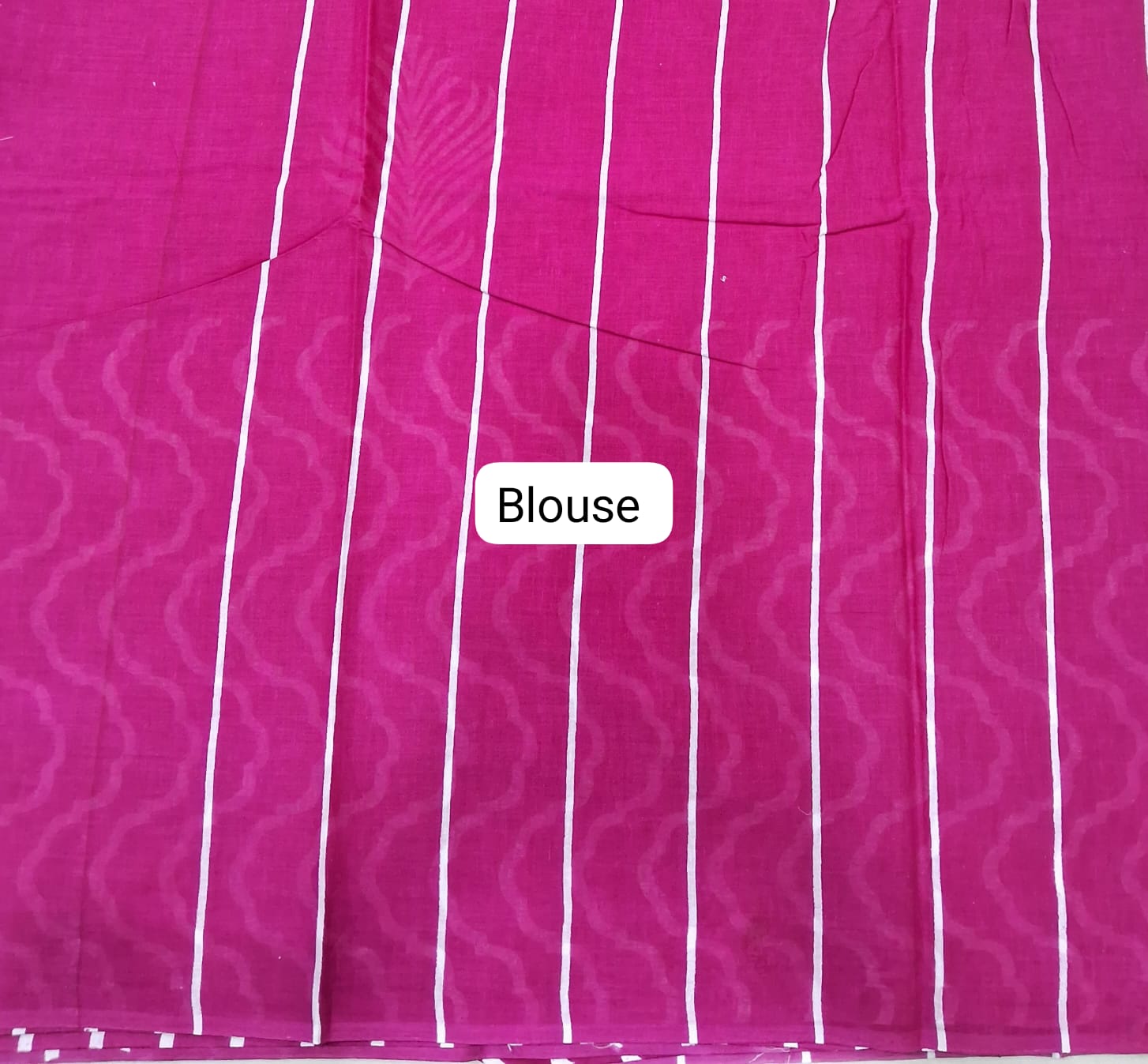 Pink Mulmul Cotton Saree Blouse