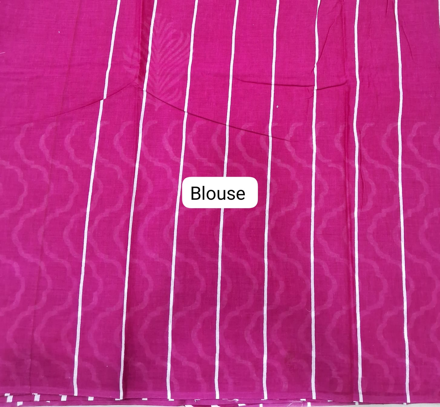 Pink Mulmul Cotton Saree Blouse