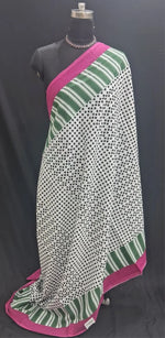 Black-White Cotton Saree