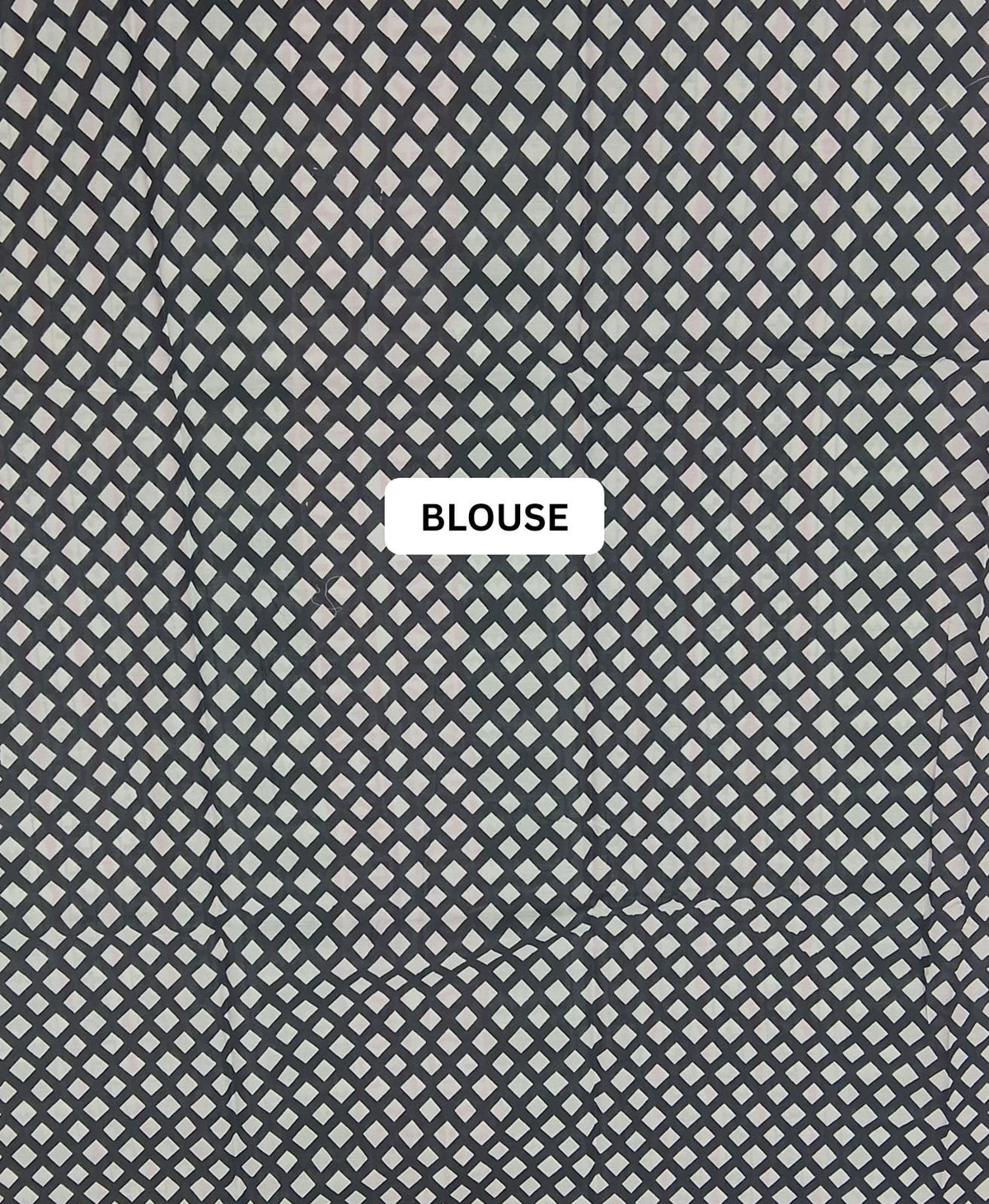 Black-White Cotton Saree blouse