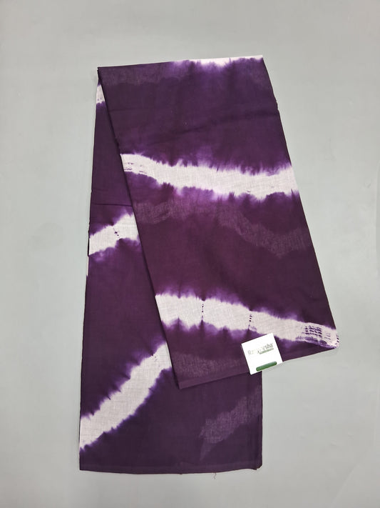 Purple Mulmul Cotton Saree