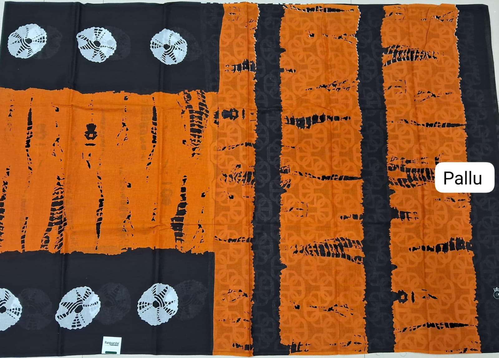 Mustard Yellow Mulmul Cotton Saree pallu