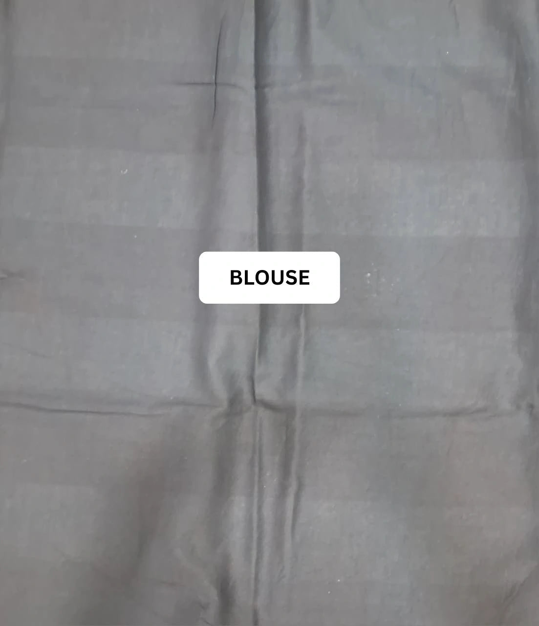 Metal Grey Mulmul Cotton Saree blouse