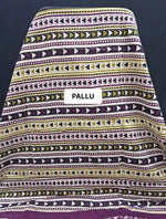 pink and maroon Mulmul Cotton Saree pallu