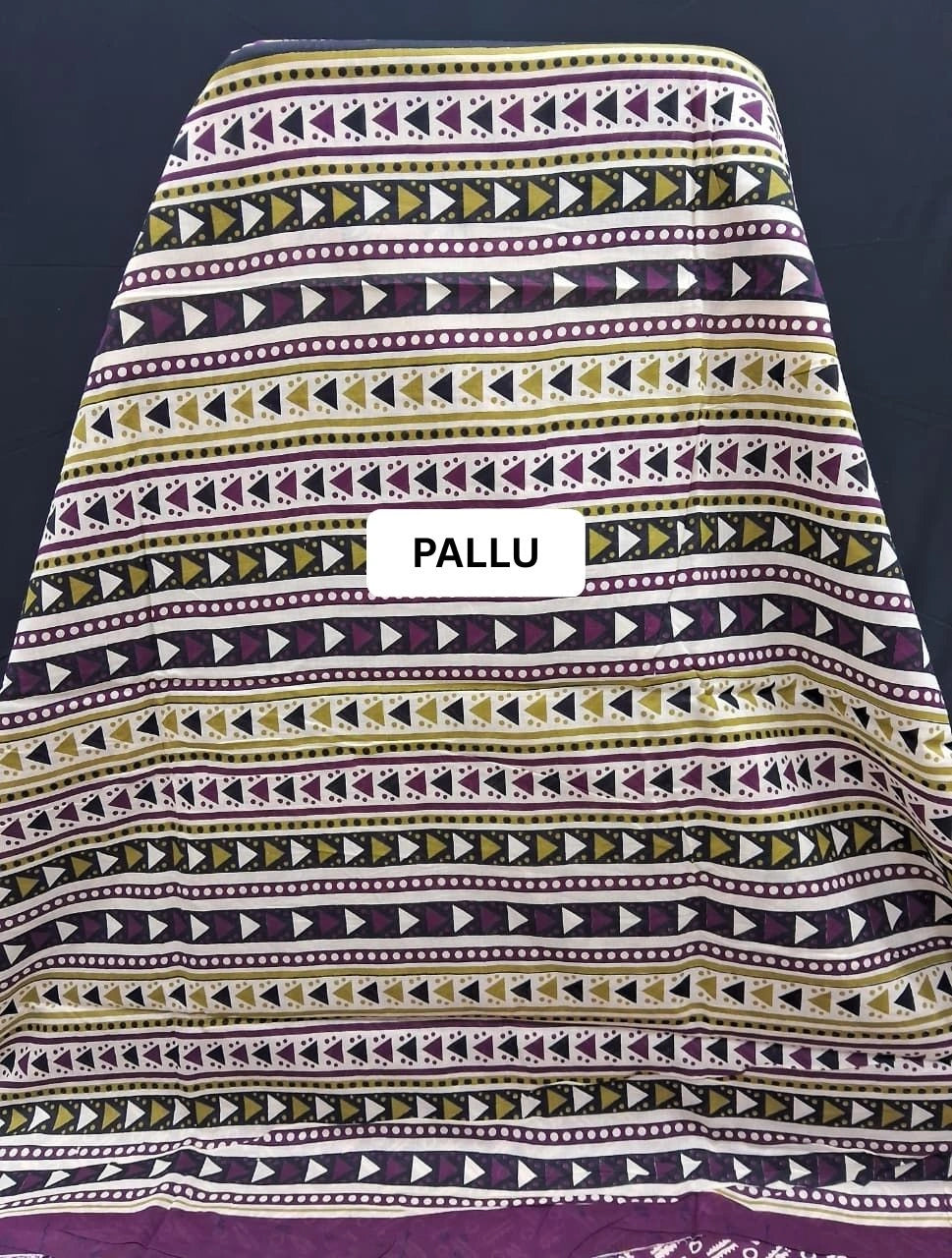 pink and maroon Mulmul Cotton Saree pallu