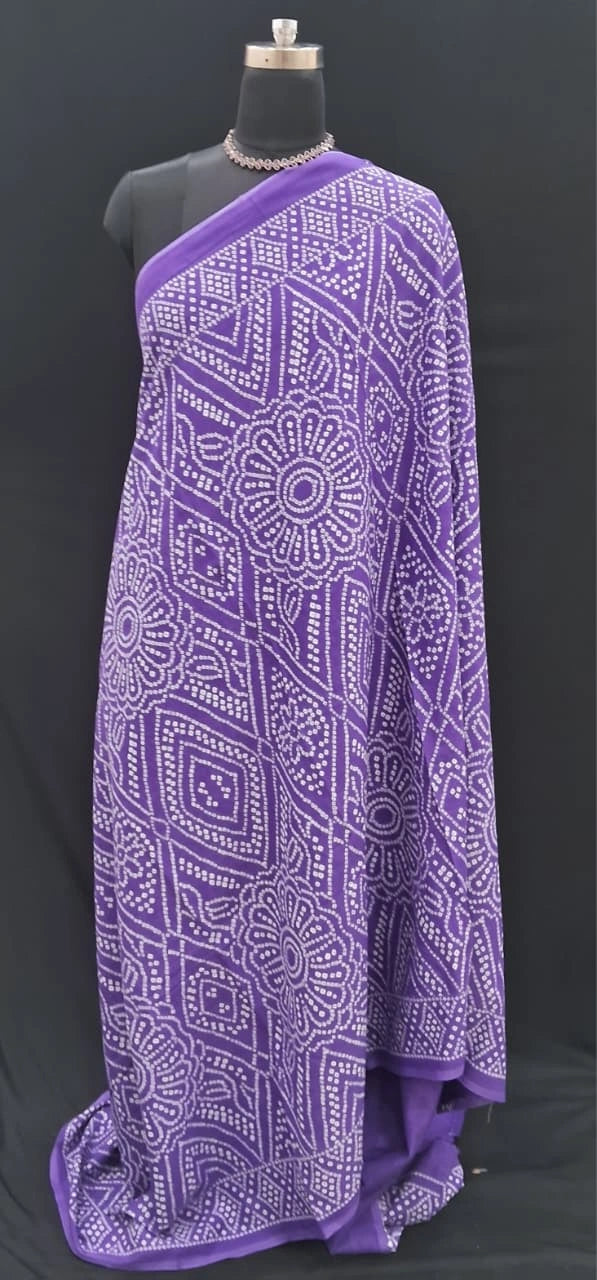 Lavender Bliss Mulmul Cotton Saree