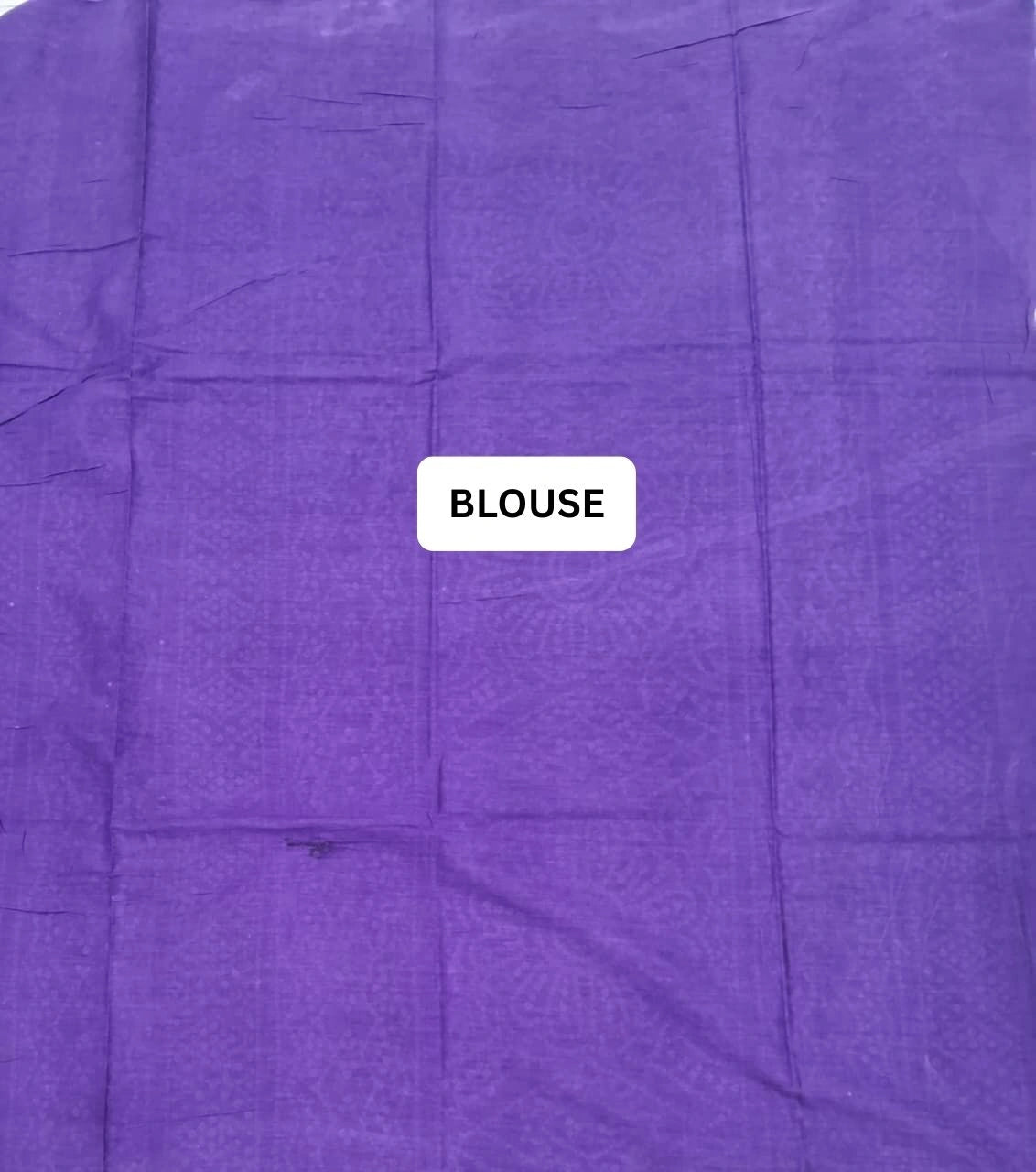 Lavender Bliss Mulmul Cotton Saree blouse