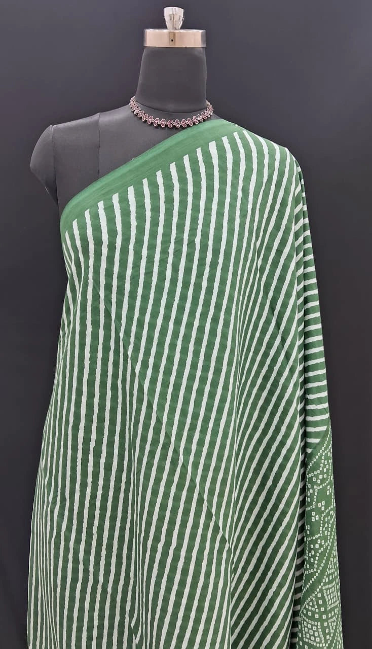 Elegant green mulmul cotton 
