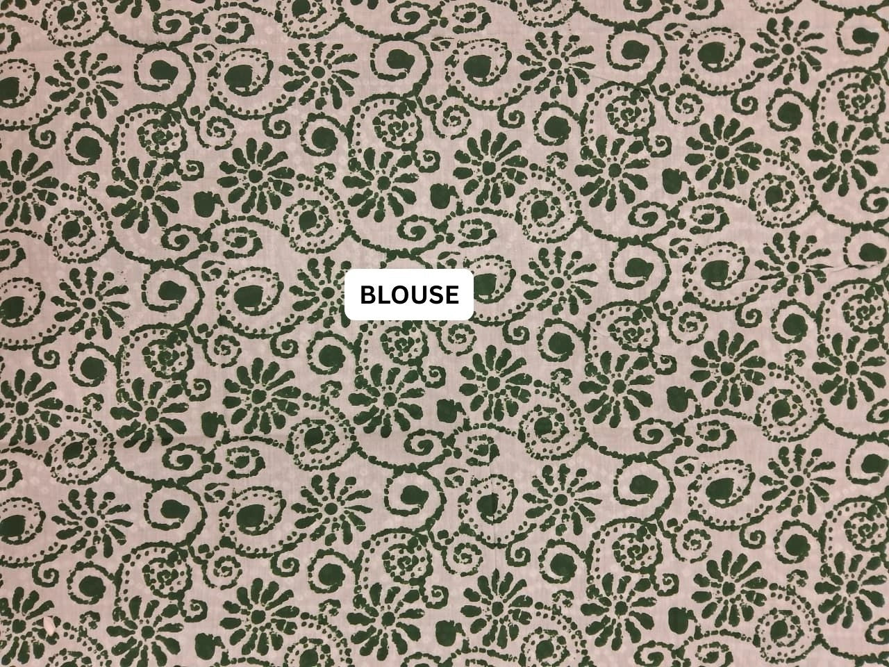 Elegant green mulmul cotton saree blouse