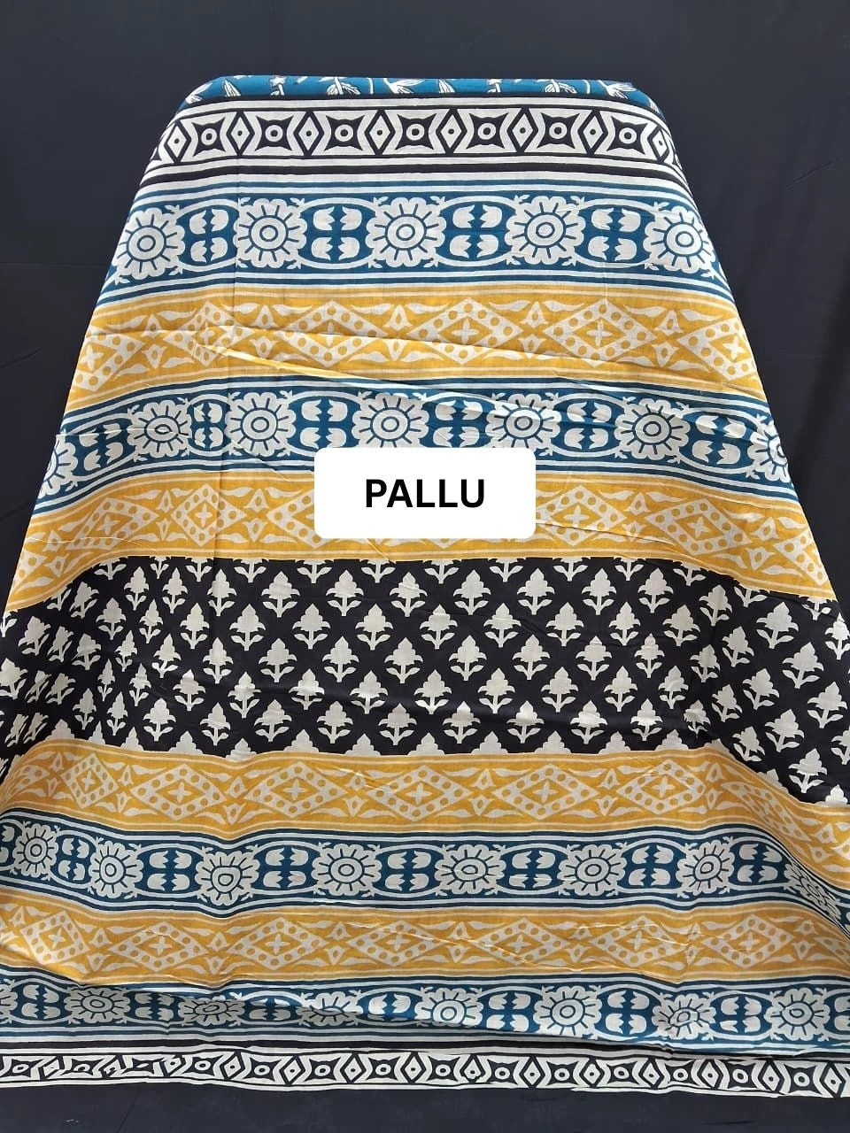 Celadon Blue mulmul cotton sarees pallu