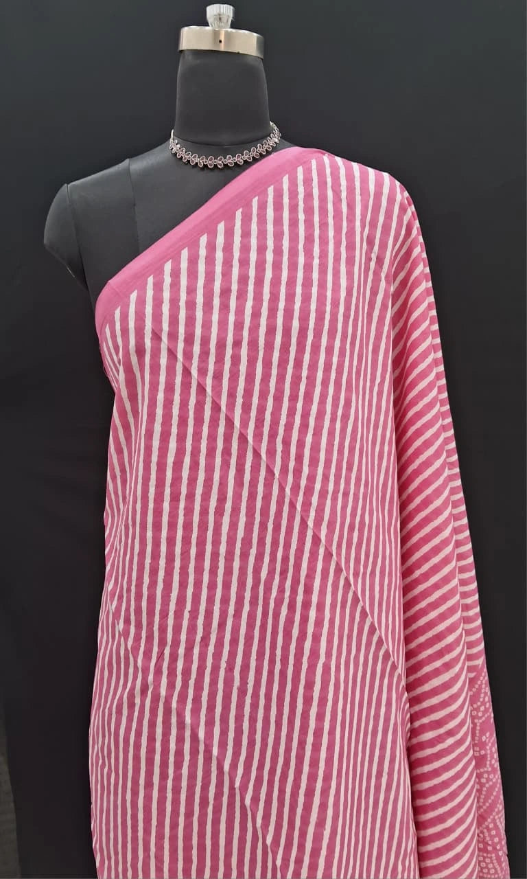 Flamingo Pink Mulmul Cotton 