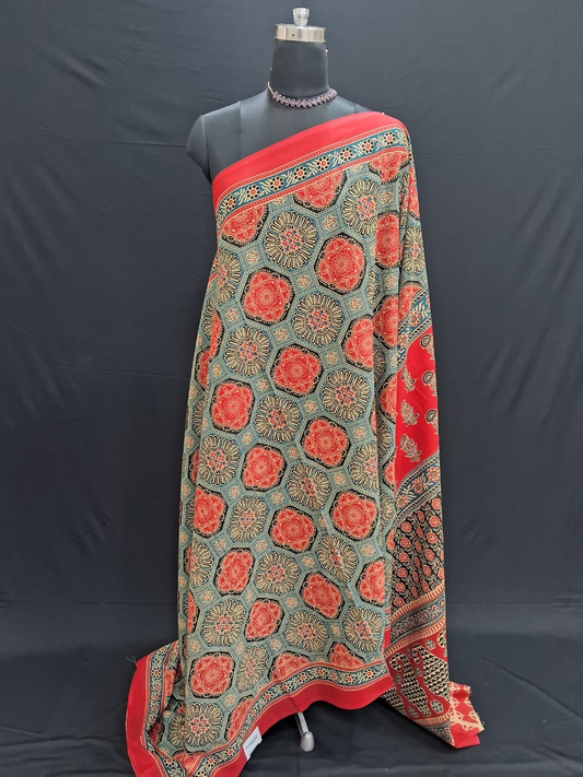 Light grey Mulmul Cotton saree