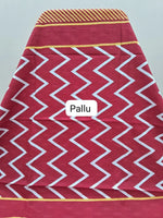 Tomato red mulmul cotton saree pallu