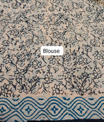 Cream mulmul cotton saree Blouse
