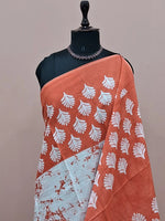 White mulmul cotton saree 1