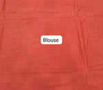 White mulmul cotton saree Blouse