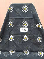 Classic black mulmul cotton saree pallu